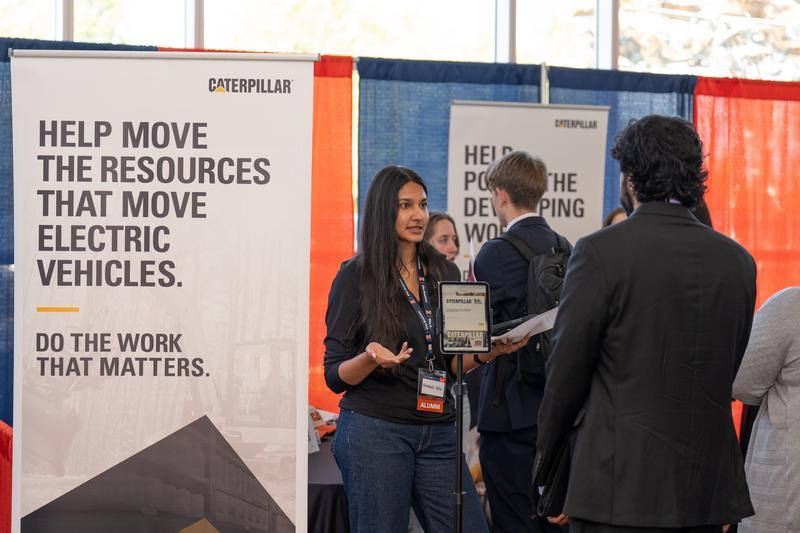 Recruiter and student talking at Career Fair